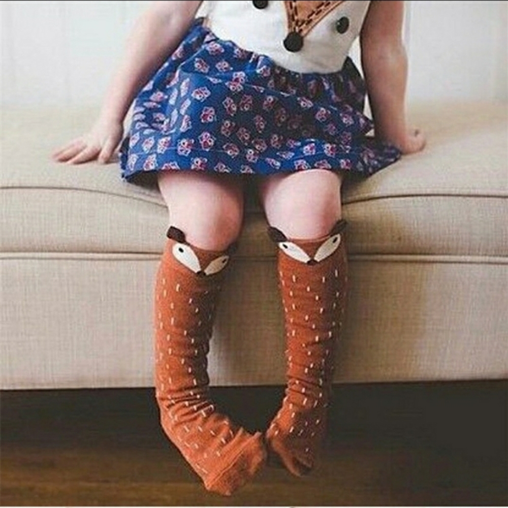 CHILDS BROWN FOX SOCKS LEG WARMERS